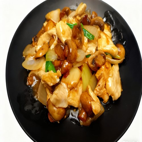 Chicken With Mushroom & Garlic Sauce 