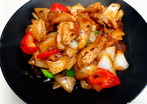 Roast Duck With Green Pepper & Black Bean Sauce 