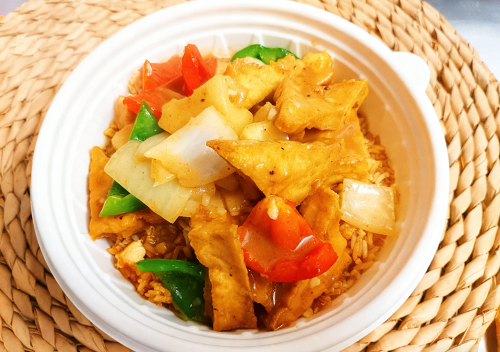 Satay Tofu + Fried Rice 