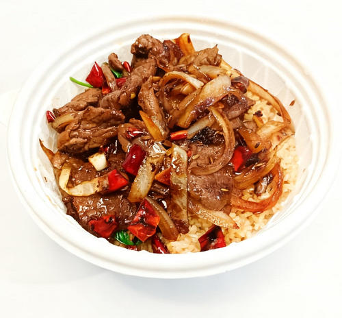 Spicy Beef With Cumin + Fried Rice 